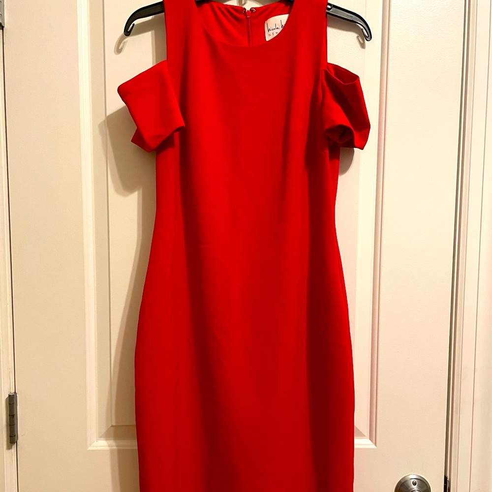 Nicole Miller New York Women's Cold-Shoulder Dress